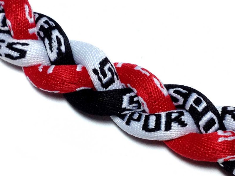 Triple Titanium Bracelet (Red/Black/White) - Click Image to Close