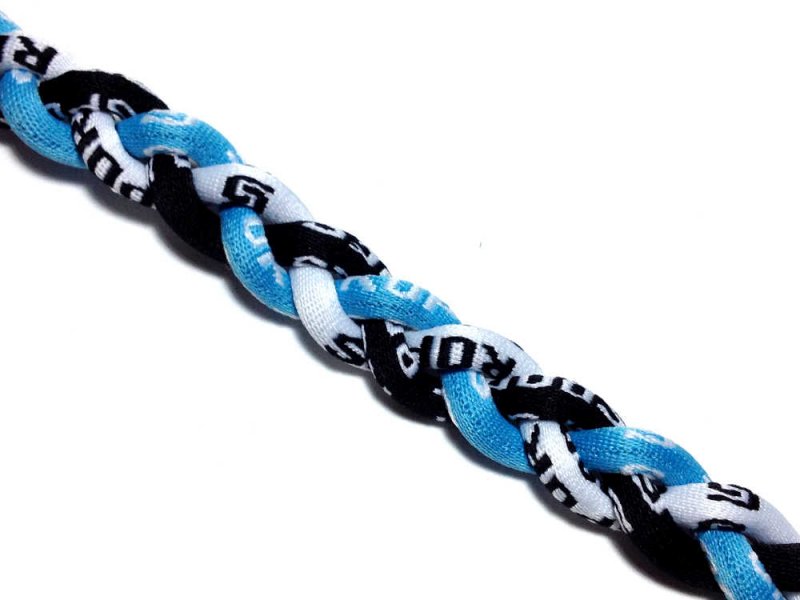 Triple Titanium Necklace (Light Blue/Black/White) - Click Image to Close