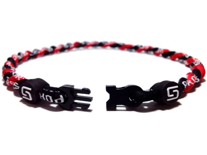 Double Titanium Necklace (Red/Black) - Click Image to Close
