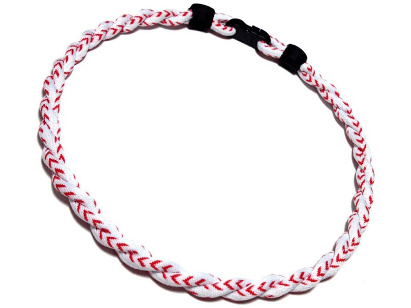 Double Titanium Necklace (Baseball) - Click Image to Close