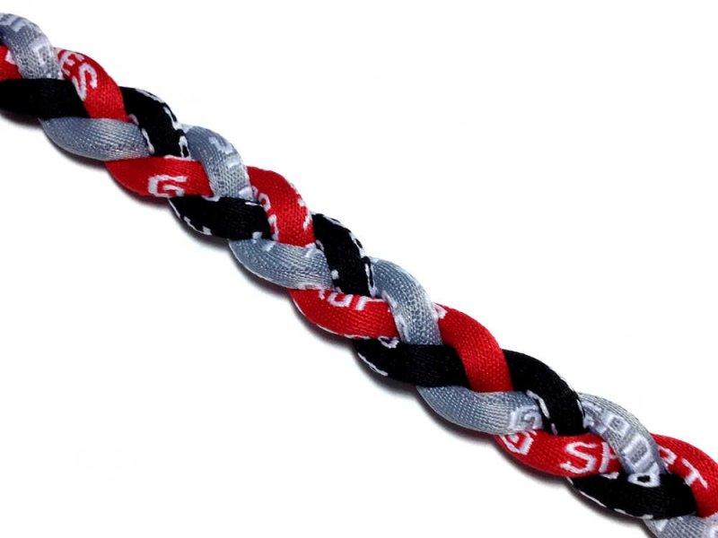 Triple Titanium Necklace (Red/Gray/Black) - Click Image to Close