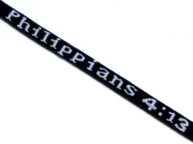 Single Titanium Necklace (Philippians 4:13) - Click Image to Close