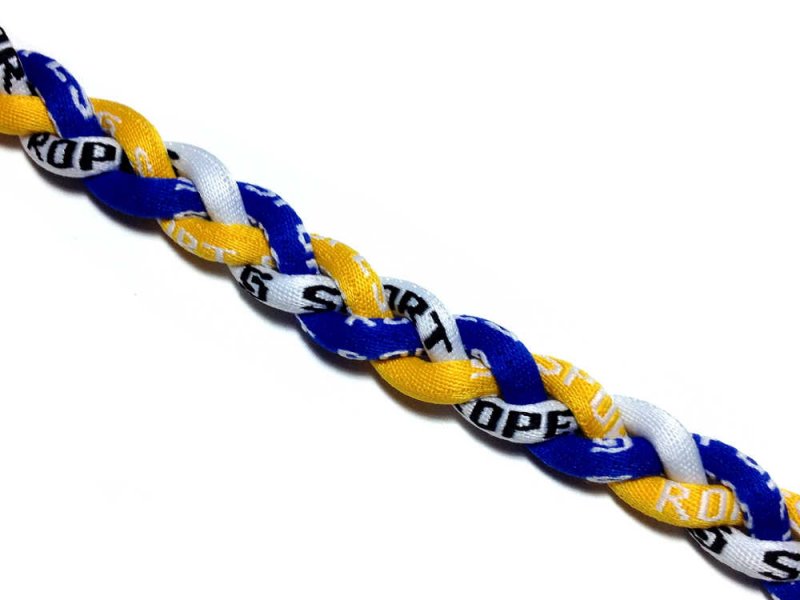 Triple Titanium Bracelet (Blue/Yellow/White) - Click Image to Close