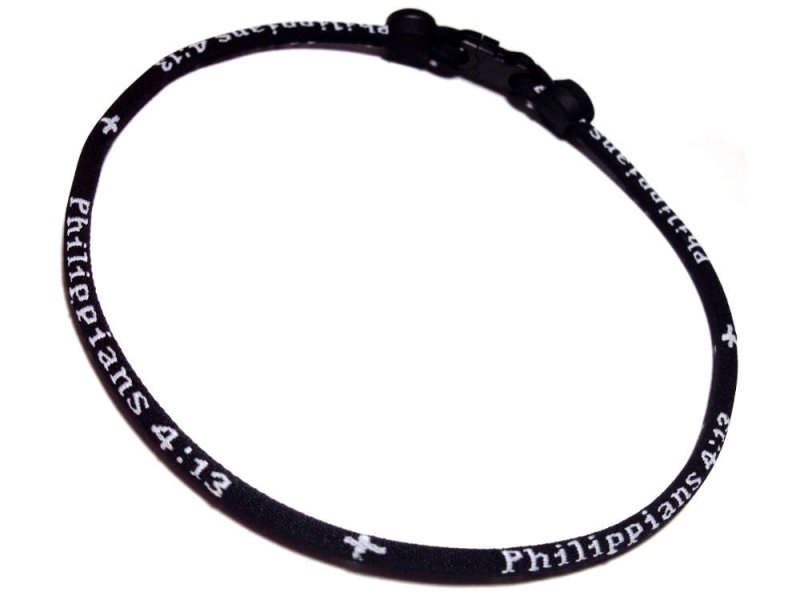 Single Titanium Necklace (Philippians 4:13) - Click Image to Close