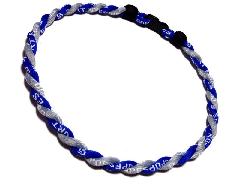 Double Titanium Necklace (Blue/Gray) - Click Image to Close