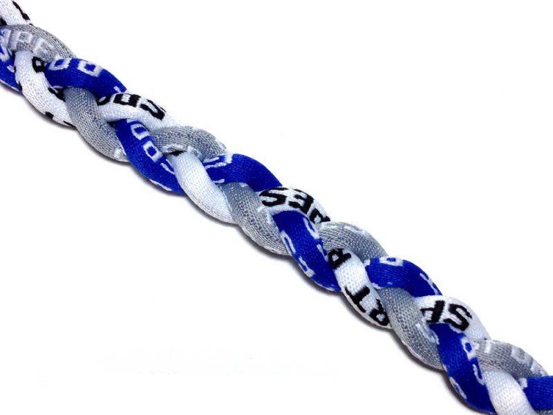 Triple Titanium Necklace (Blue/Gray/White) - Click Image to Close