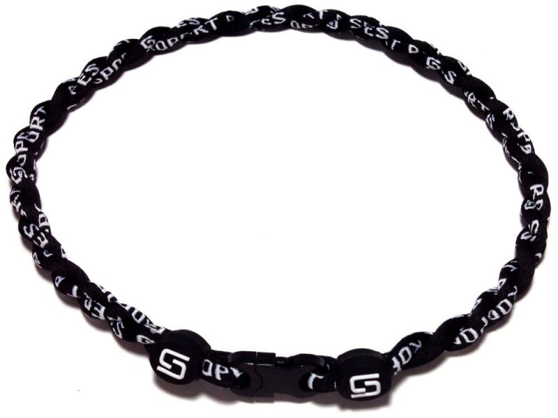 Double Titanium Necklace (Black/Black) - Click Image to Close