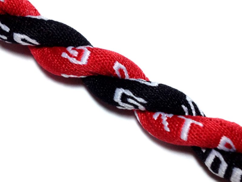 Double Titanium Necklace (Red/Black) - Click Image to Close