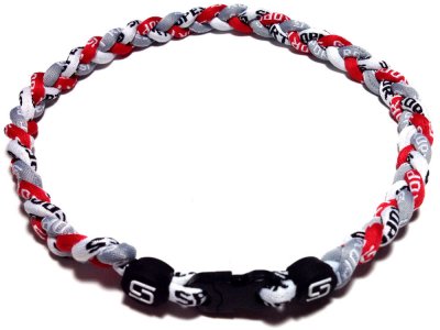 Triple Titanium Necklace (Red/Gray/White)