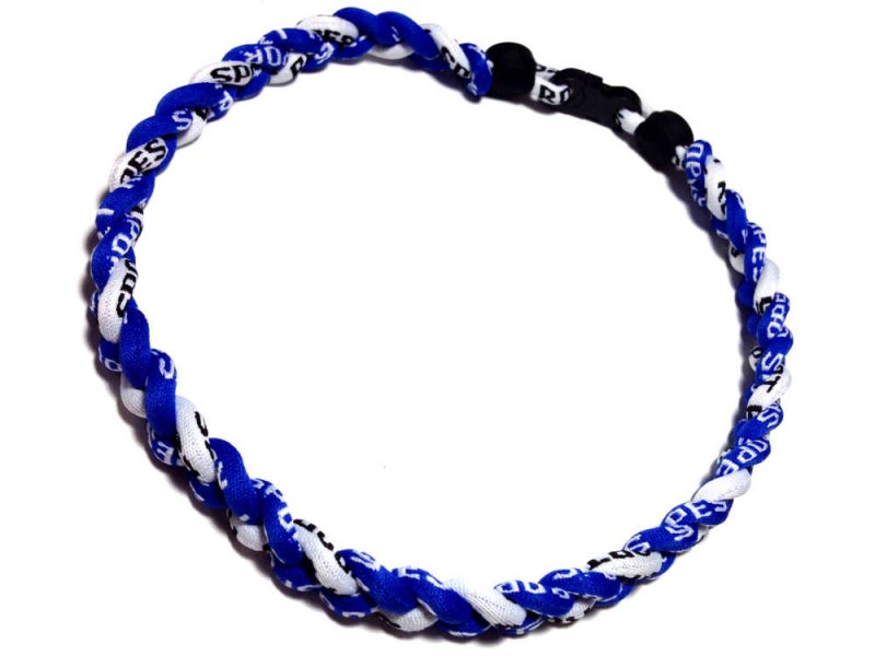 Triple Titanium Necklace (Blue/Blue/White) - Click Image to Close