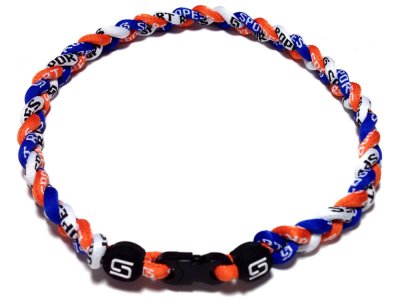 Triple Titanium Necklace (Blue/Orange/White)