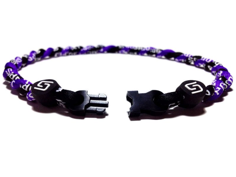 Double Titanium Necklace (Purple/Black) - Click Image to Close