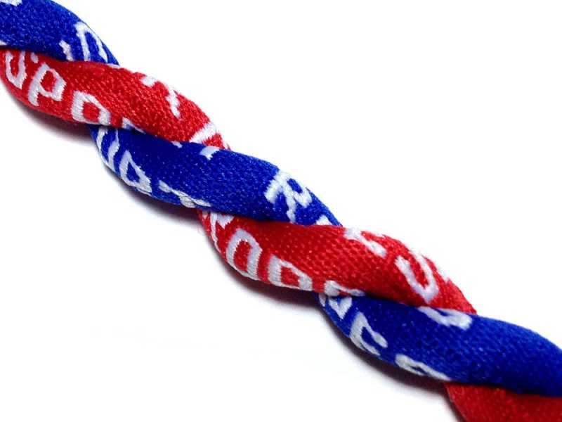 Double Titanium Necklace (Blue/Red) - Click Image to Close
