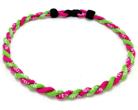 Double Titanium Necklace (Lime/Pink)
