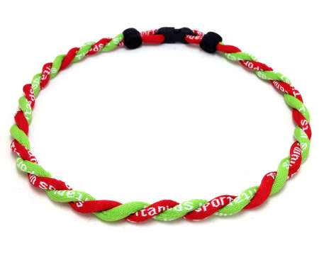 Double Titanium Necklace (Lime/Red)
