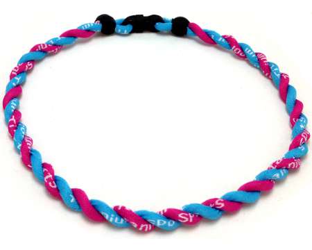 Double Titanium Necklace (Pink/Light Blue)